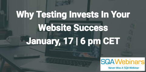 Why testing invests in your website success  January, 17 2018 | 6 pm CET