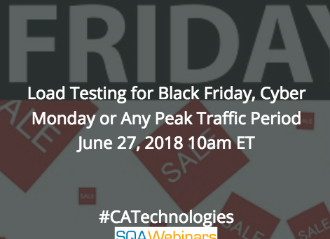 Load Testing for Black Friday #catechnologies #blazemeter #SQAWEBINARS27JUNE2018