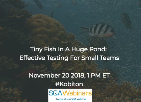 SQAWebinar642: Tiny Fish In A Huge Pond:  Effective Testing For Small Teams #SQAWebinars20Nov2018 #Kobiton #Magenic