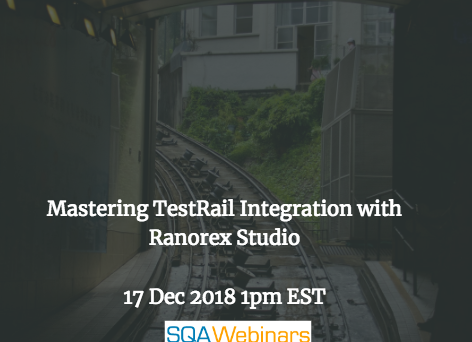 SQAWebinar655:Mastering TestRail Integration with Ranorex Studio #SQAWebinars17Dec2018 #gurock SQAWebinar655:Mastering TestRail Integration with Ranorex Studio #SQAWebinars17Dec2018 #gurock