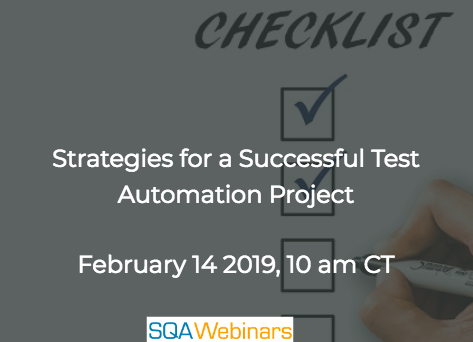 SQAWebinar669:Strategies for a Successful Test Automation Project #SQAWebinars14Feb2019 #gurock SQAWebinar669:Strategies for a Successful Test Automation Project #SQAWebinars14Feb2019 #gurock